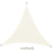 OEM Schaduwdoek Driehoek - Zonnedoek - Zonnescherm Pergola - UV Beschermende HDPE Canvas - Crème 3x3x4.25m