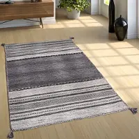 Paco Home Natuurvloerkleed Met Franjes Voor De Woonkamer, Handgeweven Patroon Kelim, 100% Katoen 240x340 cm