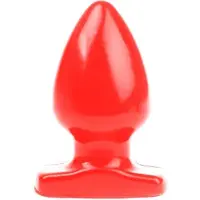 I Love Butt - Bolvormige Buttplug - Rood M