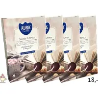 Aura Waxinelichtjes - 'Sweet Home' - Theelichtjes - Geurwaxinelichtjes - Geurtheelichtjes - Geurend - Thuis- Zoet - 4 Branduren - Roze - Geschenk - Cadeautje - Kado