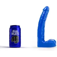 All Blue Dildo 21 x 3,5 cm - blauw