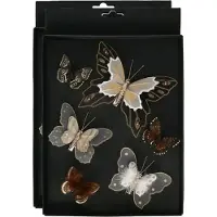Othmar decorations vlinders op clip - 18x - bruin tinten - 5-8 cm - kunststof -kerstversiering