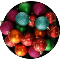 Inge-glas Kerstballen - 27x st - 6 cm - gekleurd - kunststof - kerstballenpakket