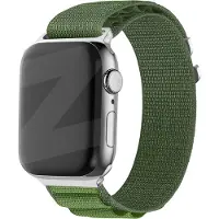 Bandz Nylon loop bandje 'Alpine' - geschikt voor Apple WatchSeries 1/2/3/4/5/6/7/8/9/10/11/SE/SE2/SE3/Ultra (2/3) - outdoor bandje geschikt voor iWatch - maat 42mm 44mm 45mm 49mm - groen