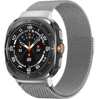 Bandz Milanese loop band - geschikt voor Samsung Galaxy Watch Ultra 2 (2026) / Ultra (2024/2025) - Milanees bandje gemaakt van gevlochten staal met magneetsluiting (zilver)