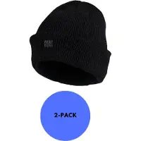 Heatkeeper - Thermo muts heren - One Size - Antraciet - 2-Stuks - Warme heren mutsen