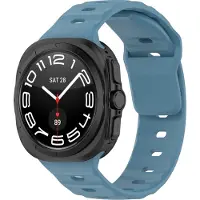 Strap-it Outdoor siliconen smartwatch bandje - geschikt voor de Samsung Galaxy Watch Ultra 2 (2026) / Ultra (2024/2025) - grijsblauw