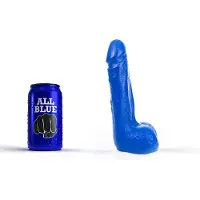All Blue Dildo met balzak 20 x 4,5 cm - blauw