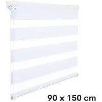 OEM Rolgordijn met Ketting – Rolgordijnen – Lichtdoorlatend & Verduisterend – Wit – 90x150cm