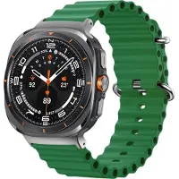 Bandz Ocean siliconen bandje 'Classic' - geschikt voor Samsung Galaxy Watch Ultra 2 (2026) / Ultra (2024/2025) - groen