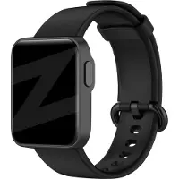 Bandz siliconen band 'Classic' geschikt voor Xiaomi Mi Watch Lite - Hoogwaardig siliconen materiaal bandje - perfect voor iedere gelegenheid - zwart siliconen bandje