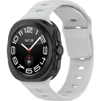 Strap-it Outdoor siliconen smartwatch bandje - geschikt voor de Samsung Galaxy Watch Ultra 2 (2026) / Ultra (2024/2025) - lichtgrijs