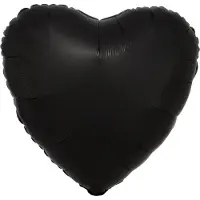 Amscan Folieballon hart zwart