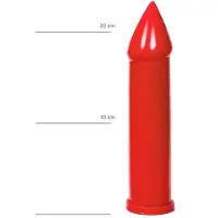 All Red Dildo 24 x 5 cm - rood