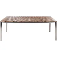 Beliani VIAREGGIO II - Tuintafel - Lichte houtkleur - 90 x 200 cm - Teakhout