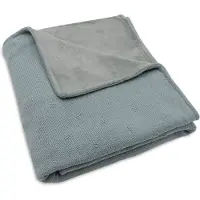 Jollein - Deken Ledikant 100x150cm - Dekentje Baby - Cosy Knit Sea Green/Velvet