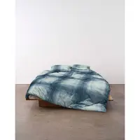 Marc O'Polo Kussensloop Phia Stormy Blue (Flanel)-60 x 70 cm (standaard)