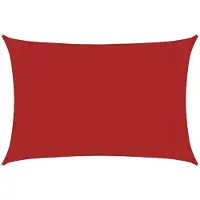 vidaXL Zonnezeil 160 g/m² 3x4 m HDPE rood