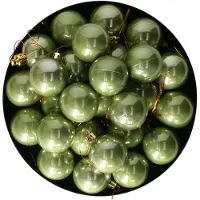 Othmar decorations kerstballen - 27x st- 4 cm - mintgroen - kunststof - Kerstbal