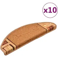 vidaXL Trapmatten zelfklevend 10 st 65x21x4 cm beige