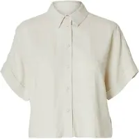 Selected Blouse 'Viva' lichtgrijs
