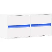vidaXL Tv-wandmeubel met LED-verlichting 100x31x45 cm wit