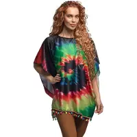 Boland - Poncho Heaven - Volwassenen - Hippie - 60's - 70's - Hippies - Flower Power