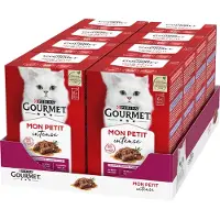 Gourmet 8x Mon Petit Kattenvoer Nat Vlees 6 x 50 gr