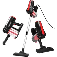 Aigostar Hurricane - Steelstofzuiger - Stofzuiger zonder Zak - 6M Snoer - 16kPa Krachtige Zuigkracht - 600W - 1 L Stofbak - Geschikt voor Dierenharen - Rood