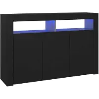 vidaXL Dressoir met LED-verlichting 115,5x30x75 cm zwart