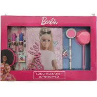 Barbie glitterdagboek met accessoires