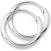 The Jewelry Collection Zilveren oorringen ronde buis 1001510