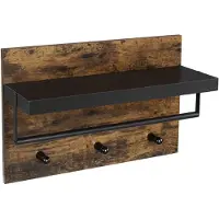 Mazazu MIRA Home - Wandkapstok- Kapstok - Bruin - Zwart - metaal - 75x19x47