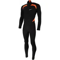 Craft Thermo schaatspak colorblock zwart/oranje | Maat L