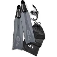 C4 Up Soft+condor+meltemi+mesh Bag Spearfishing Set Grijs EU 41-42
