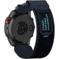 INF Garmin 26 mm nylon polsband met klittenbandsluiting Blue