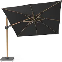 Platinum Challenger T2 premium zweefparasol 300x300 cm teak mast faded black