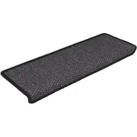 vidaXL Trapmatten zelfklevend 15st sisal-look 65x21x4cm antracietkleur
