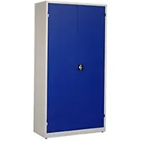 Ceha Kast Metaal 4 Planken Afsluitbaar 1.000 x 450 x 1.950 mm Blauw, wit