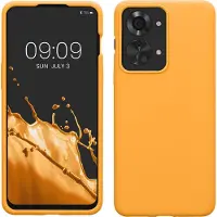 Kwmobile telefoonhoesje geschikt voor OnePlus Nord 2T 5G - Hoesje met siliconen coating - Smartphone case in fruitig oranje