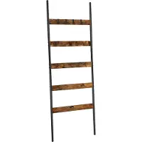 Mazazu MIRA Home - Handdoekenladder - Handdoekkenrek - Bruin - Hout - 72.4x19.3x8.9cm