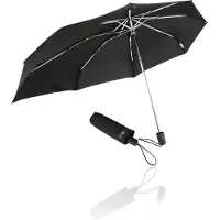 Discountershop Stormparaplu windproof tot 80 KM/H - Opvouwbaar met beschermhoes - 100 CM Uitklapbaar en compact tot 28 CM - Zwart