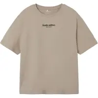 Name It Kids Shirt 'Brody' donkerbeige / zwart