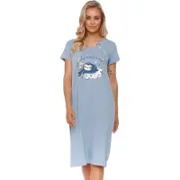 Doctor Nap Katoenen Nachthemd met Magnetische Drukknoopjes Borstvoeding Zwangerschap TCB.9992 Flow 44 / XXL