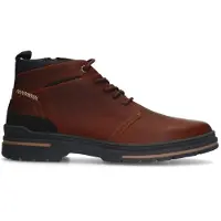 Manfield Cognac leren veterboots | Maat 40