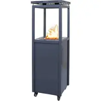 Outr Tuinhaard - Terrasverwarmer - Grijs - Lavastenen - 7,3 kW - 138 x 42 x 42 cm