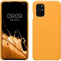 Kwmobile telefoonhoesje geschikt voor OnePlus 8T - Hoesje met siliconen coating - Smartphone case in fruitig oranje
