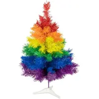 R+W R en W kunst kerstboom - regenboog - H60 cm - kunststof - Kunstkerstboom