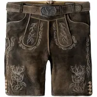 Stockerpoint Klederdracht broek 'Lee' cappuccino / donkerbruin / wit