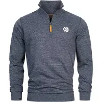 INDICODE JEANS Trui ' Caspar ' blauw / wit